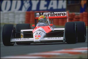Ayrton Senna in the 1988 McLaren-Honda MP4-4