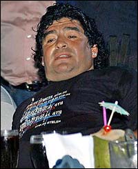 An overweight Maradona