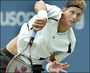 28th seed Joachim Johansson 