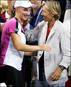 Svetlana Kuznetsova and Martina Navratilova