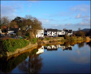 The River Usk at Caerleon from the bridge into the village (Steve Westhead)