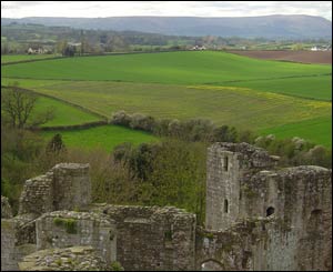 John Parker took this view from the top of Raglan Castle