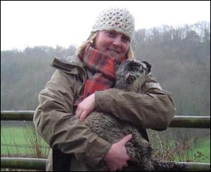 Kate Smithe with a friend in in the Gwaun Valley, Pembrokeshire, sent by Chris Snarski