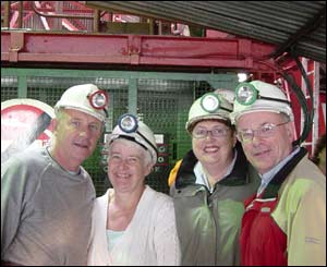 Howard and Cathy Dallimore on a visit to Howard's brother David and his wife Doris during a trip to Big Pit Mining Museum
