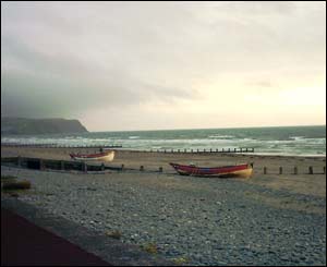 Photo taken at sunset, after a stormy day, of Borth Beach (Colin Grimes, Rhiwbina)