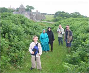 The Lewis family just after a rain shower near Penmon Priory, Anglesey (Andy Lewis)
