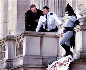 Batman on the ledge