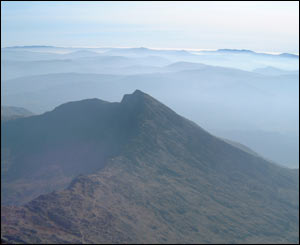 The mists around Snowdon, as captured by Ashley, from Sketty