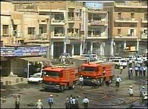 Aftermath of bomb in Baghdad