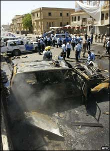 Aftermath of bomb in Baghdad
