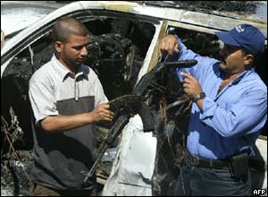 Aftermath of bomb in Baghdad