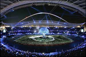 A general view of the opening ceremony