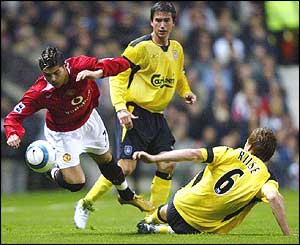 Cristiano Ronaldo, Harry Kewell and John Arne Riise