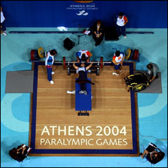 Weightlifting athlete in action