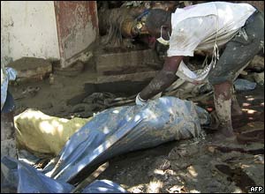 Dead flood victims are collected after Haiti's floods