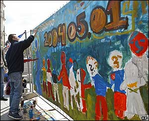 Street painting in Vilnius, Lithuania