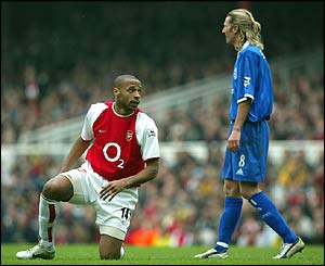 Thierry Henry and Robbie Savage