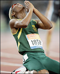 South Africa's Teboho Mokgalagadi 