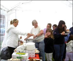 Caterers at the party