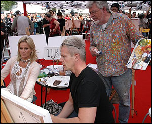 Rolf Harris with Linda Barker