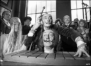 Dali with a waxwork of his own head
