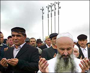 Mourners at the funeral
