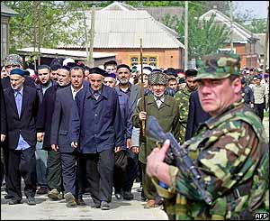 Security deployed for the funeral. 