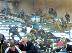 Moments after the explosion