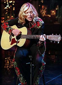 Madonna on the David Letterman Show in the US