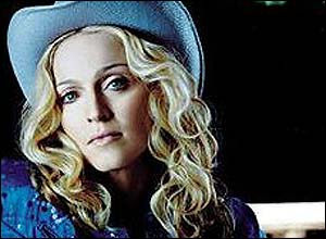 Madonna modelling the cowgirl look