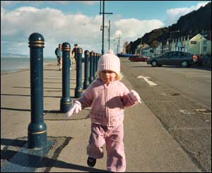 Mark Clatworthy's daughter Holly May going for a run in Mumbles