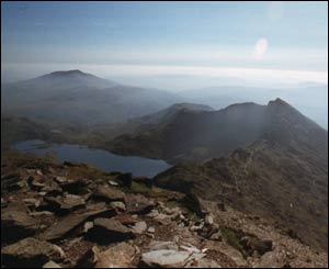 Pryderi Hughes took time to take this picture of Snowdon on his way down from the summit