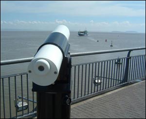 A telescope in Cardiff Bay, as taken by Anthony Santorro
