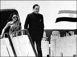 Sonia and Rajiv Gandhi in 1985