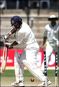 Parthiv Patel is bowled out