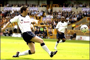 Robbie Keane scores against Wolves