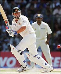 Shane Warne in action with the bat