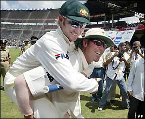 23-year-old Michael Clarke's first innings score of 151 sees him take the honours