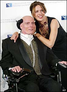 Christopher Reeve with wife Dana in 2003