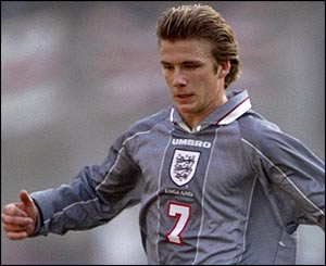 David Beckham in action against Georgia