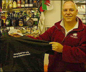 Neil Driver with the Llanddewi T-shirt