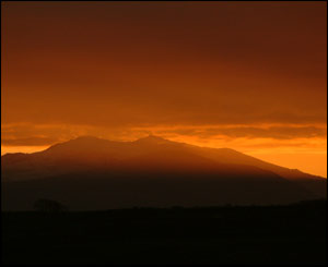 Sunrise over Snowdon, taken by Ken Morriss