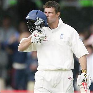 Andrew Strauss completes a Test century and becomes the 15th Englishman to do so on debut