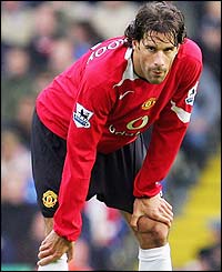 Ruud van Nistelrooy is frustrated after missing a clear chance