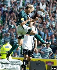 Bulgarian Stilian Petrov gets Celtic's third