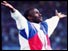British athlete Lynford Christie with outstretched arms