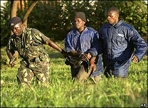 Police arrest a protestor