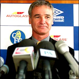 Claudio Ranieri faces the media for the first time as Chelsea manager