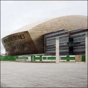 The building has an eye catching design