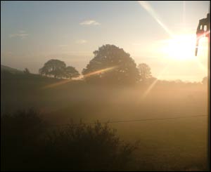 Nathan Davis took this foggy view from his window in Lampeter
